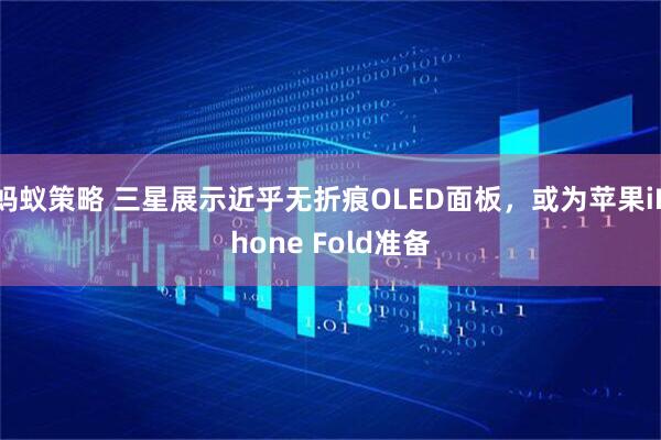 蚂蚁策略 三星展示近乎无折痕OLED面板，或为苹果iPhone Fold准备